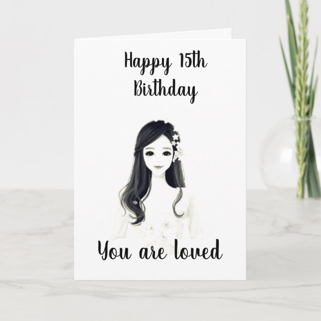 ****15th BIRTHDAY**** TO OUR "LOVELY YOUNG LADY"** Card (Front)