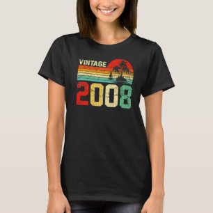 15th Birthday Vintage 2008 Retro Boy Girl 15 Year T-Shirt