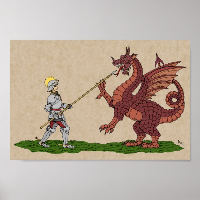 15th Century Saint George and the Dragon Poster (Front)