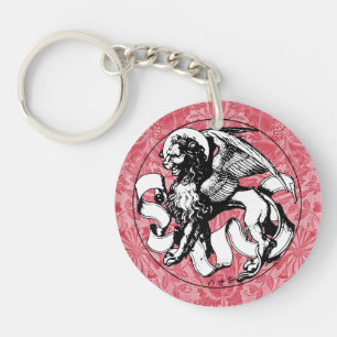 15th Century St Mark's Emblem Winged Lion Key Ring