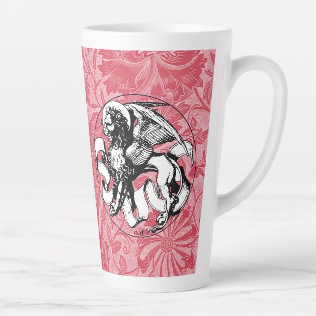 15th Century St Mark's Emblem Winged Lion Latte Mug (Right)