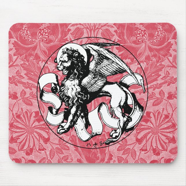 15th Century St Mark's Emblem Winged Lion Mouse Mat (Front)
