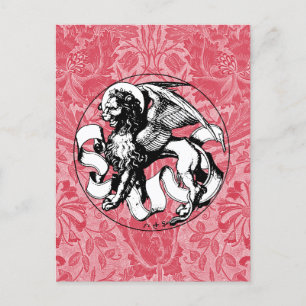 15th Century St Mark's Emblem Winged Lion Postcard