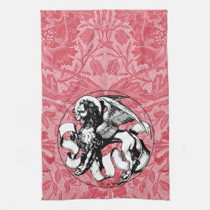 15th Century St Mark's Emblem Winged Lion Tea Towel