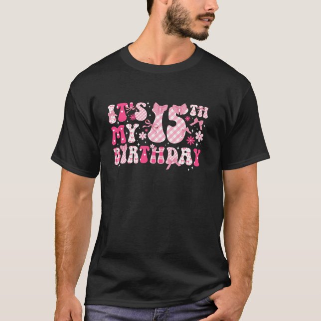 15th Coquette Themed Birthday Fifteen Year Old Coq T-Shirt (Front)