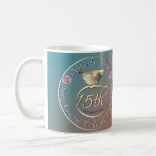 15th Crystal Wedding Anniversary  Coffee Mug