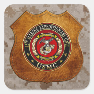 15th Marine Expeditionary Unit (15th MEU) [3D] Square Sticker