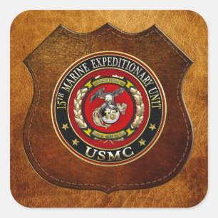 15th Marine Expeditionary Unit (15th MEU) [3D] Square Sticker