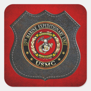 15th Marine Expeditionary Unit (15th MEU) [3D] Square Sticker