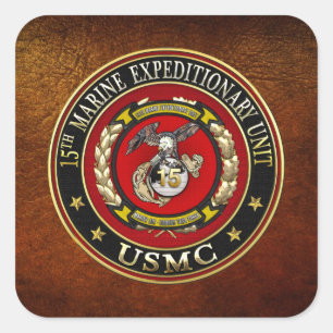 15th Marine Expeditionary Unit (15th MEU) [3D] Square Sticker