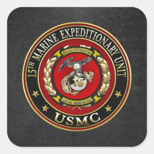 15th Marine Expeditionary Unit (15th MEU) [3D] Square Sticker