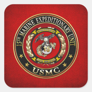 15th Marine Expeditionary Unit (15th MEU) [3D] Square Sticker