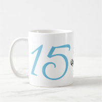 15th quinceanera birthday blue black bold letter n