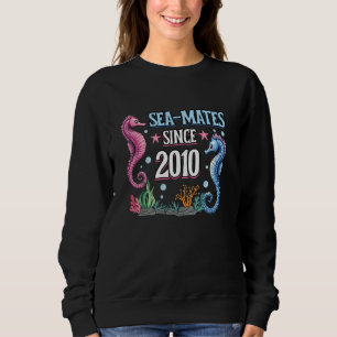15th Wedding Anniversary 2010 Couple Sea-Mates And Sweatshirt