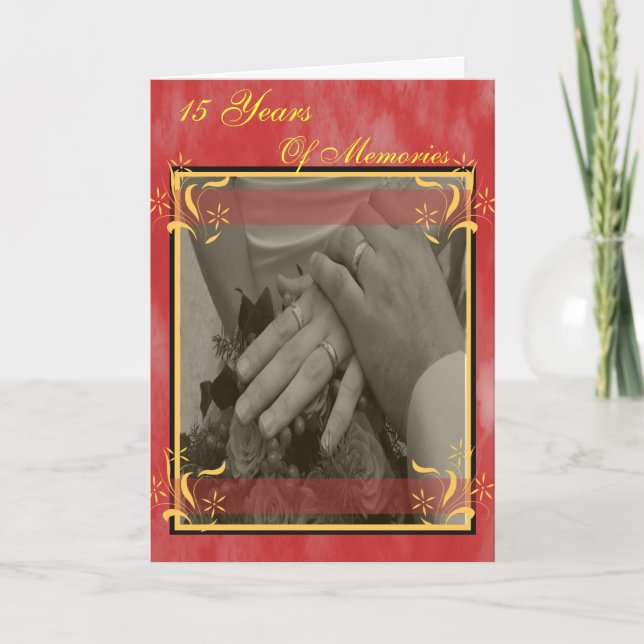 15th Wedding Anniversary Card (Front)