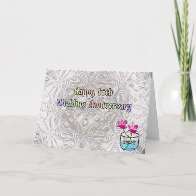 15th Wedding Anniversary Card (Front)