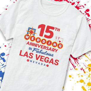 15th Wedding Anniversary Couples Las Vegas Trip T-Shirt