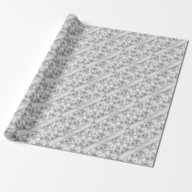 15th Wedding Anniversary, Crystal  Wrapping Paper (Unrolled)