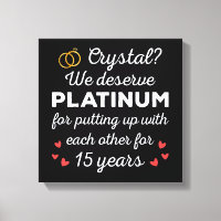 15th Wedding Anniversary I - Crystal Funny Couple