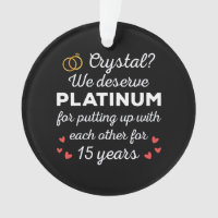15th Wedding Anniversary I - Crystal Funny Couple