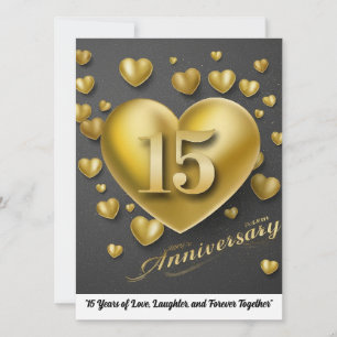 15th Wedding Anniversary Invitation