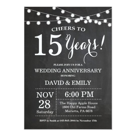  15th  Anniversary  Invitations  Announcements  Zazzle UK