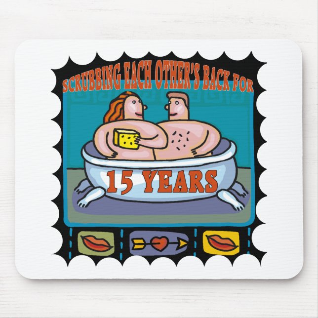 15thweddinganniversaryb5 mouse mat (Front)