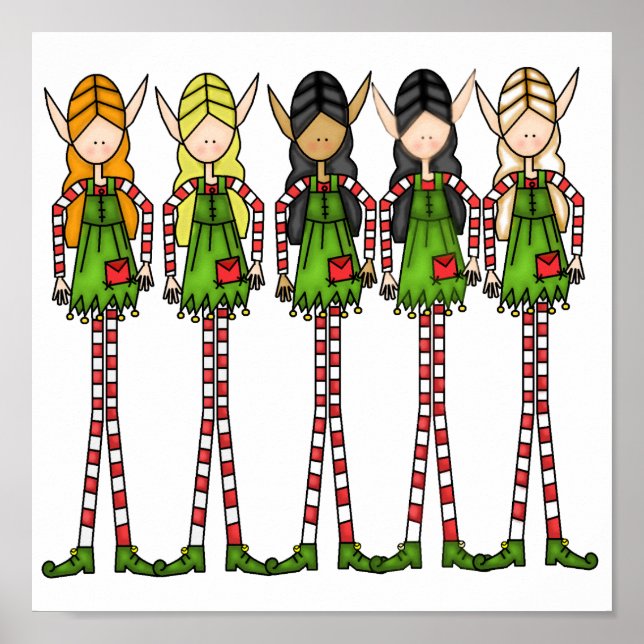 15x15 Elf Magic Christmas Poster (Front)