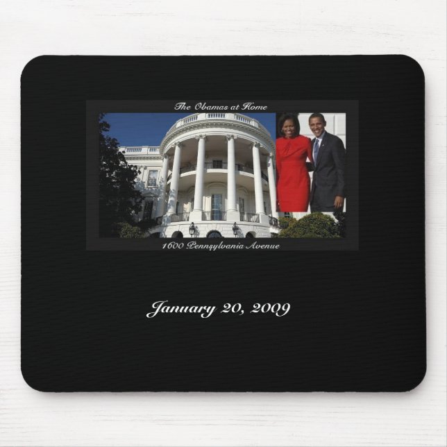 1600 Mousepad Obama Black (Front)