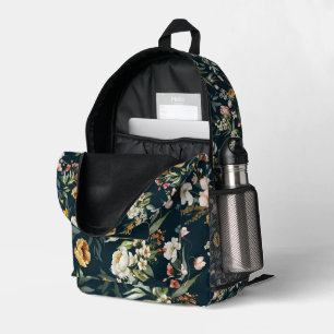 1600s Vintage Watercolor Floral Pattern Printed Backpack