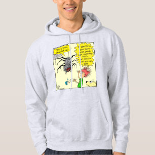 1605 Afraid Of Spiders Cartoon Hoodie