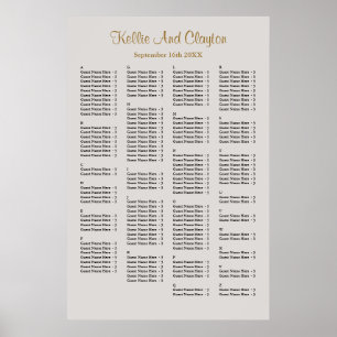 160 Gray Simple Wedding Seating Chart