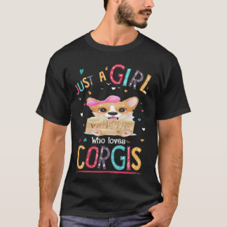 160 Just A Girl Who Loves Corgi T-Shirt