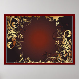 Burgundy And Gold Art, Posters &amp; Framed Artwork | Zazzle.co.uk