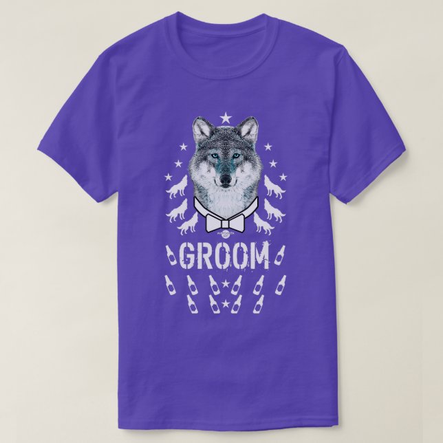 160 Wolf JGA GROOM beer bottles T-Shirt (Design Front)