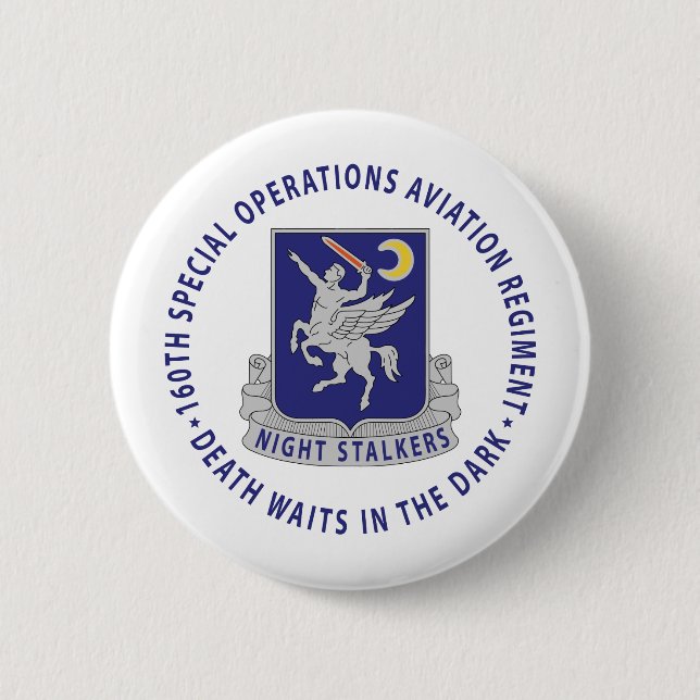 160th SOAR - Night Stalkers 6 Cm Round Badge (Front)