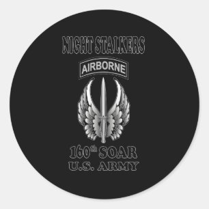 160Th Soar Night Stalkers Classic Round Sticker