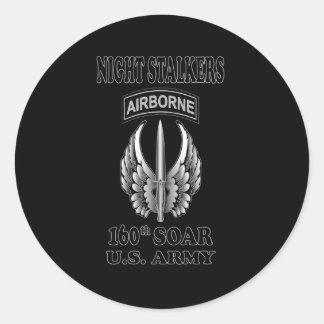 160Th Soar Night Stalkers Classic Round Sticker