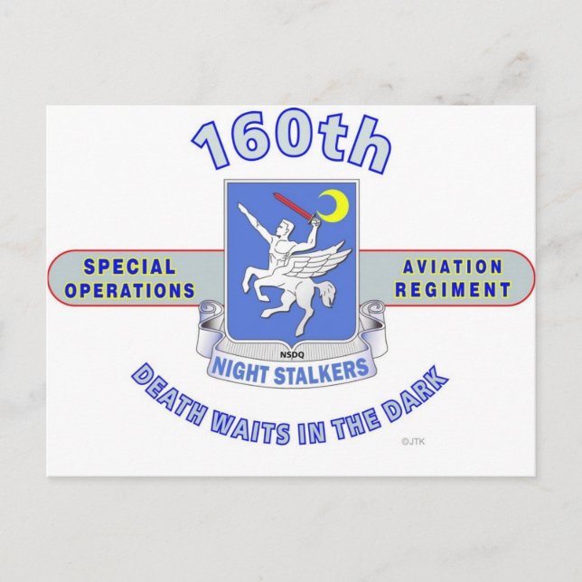 160TH SPECIAL OPERATION AVIATION REGIMENT SOAR POSTCARD (Front)