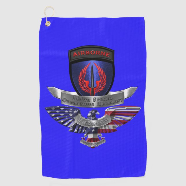 160th Special Operations Aviation Regiment “SOAR”  Golf Towel (Front)