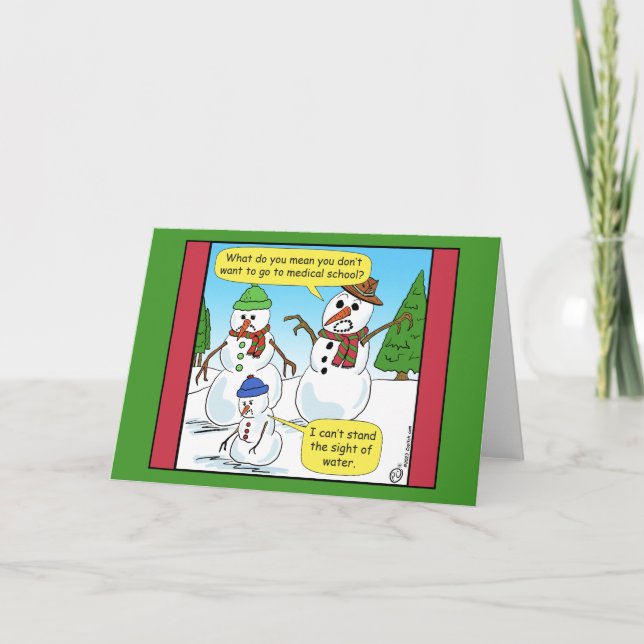 1611 I Can’t Stand The Sight Of Water Cartoon Card (Front)