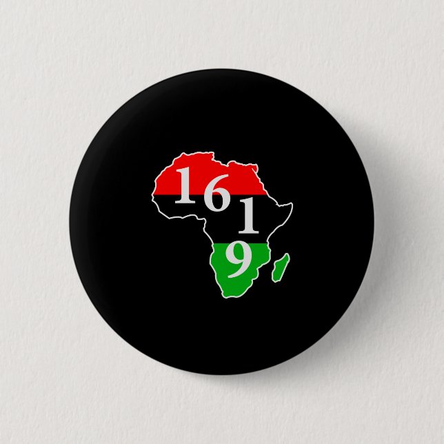 1619 Black History Month Africa Flag 6 Cm Round Badge (Front)