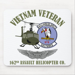 162nd AHC w/ Wings and UH-1 Helicopter Mouse Mat