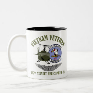 162nd AHC w/ Wings and UH-1 Helicopter Two-Tone Coffee Mug