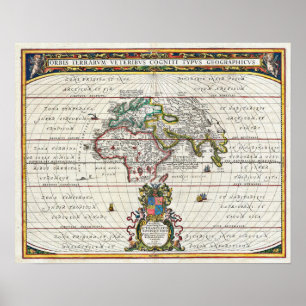 1650 Jansson Map of the Ancient World Poster