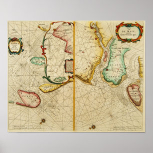 1660 Map of the Texel Poster