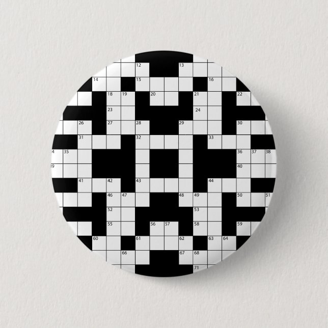 16640-crossword-puzzle-vector CROSSWORD PUZZLE VEC 6 Cm Round Badge (Front)