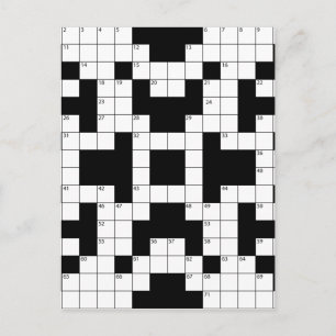 16640-crossword-puzzle-vector CROSSWORD PUZZLE VEC Postcard