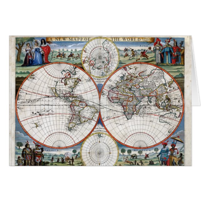 1676 World Map (Front Horizontal)