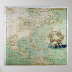 1681 View of North America Poster